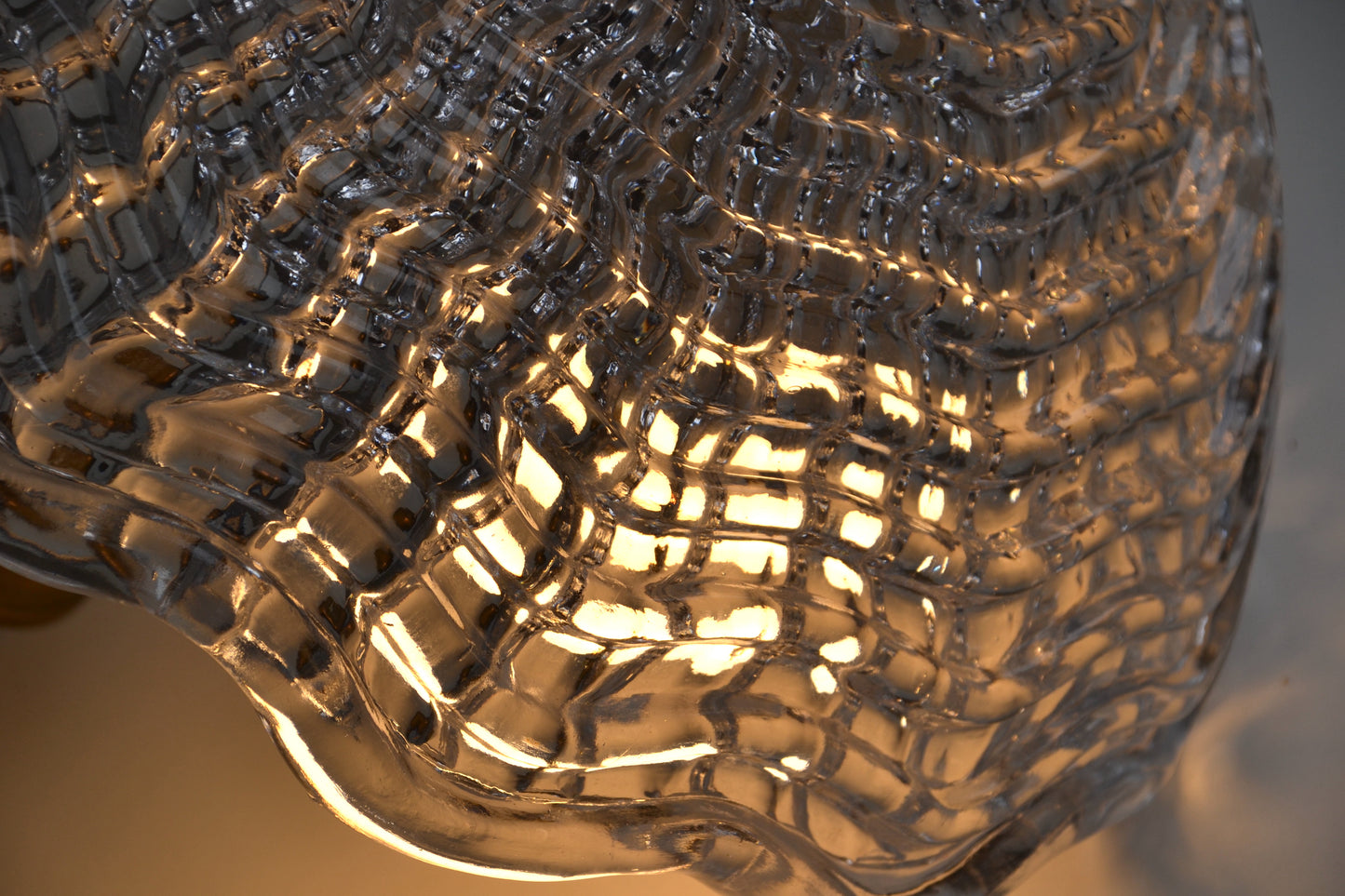 Mid centurySwedish Flush-mount Crystal chandelier by Carl Fagerlund / Orrefors x3 available