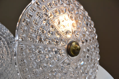 Mid centurySwedish Flush-mount Crystal chandelier by Carl Fagerlund / Orrefors x3 available