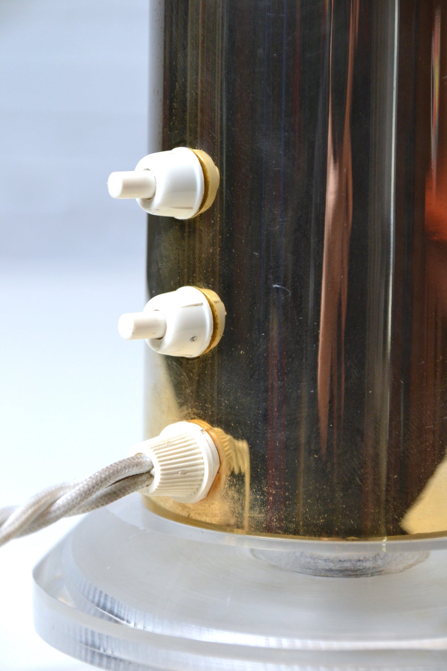Unique vintage Italian 1970s adjustable brass lamp by Angelo Lelli for Arredoluce