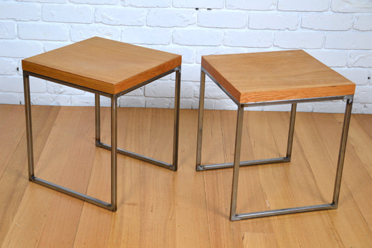 Modern designer stool /side table in natural Oak