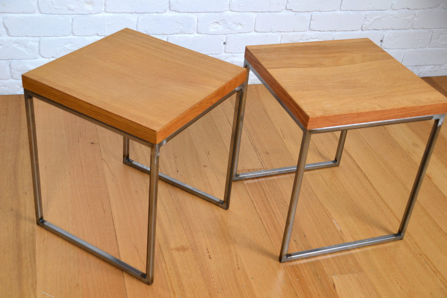 Modern designer stool /side table in natural Oak
