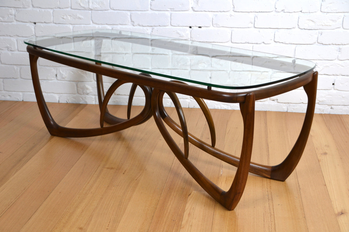 Exquisite Mid century coffee table Jacob Rudowski- Australian mcm Walnut