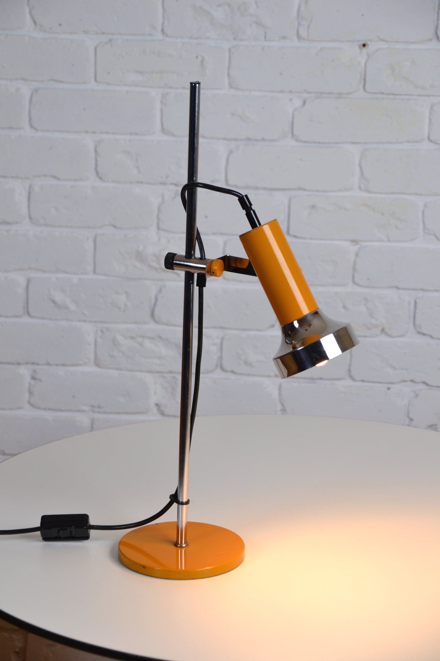 Vintage European adjustable pole desk lamp