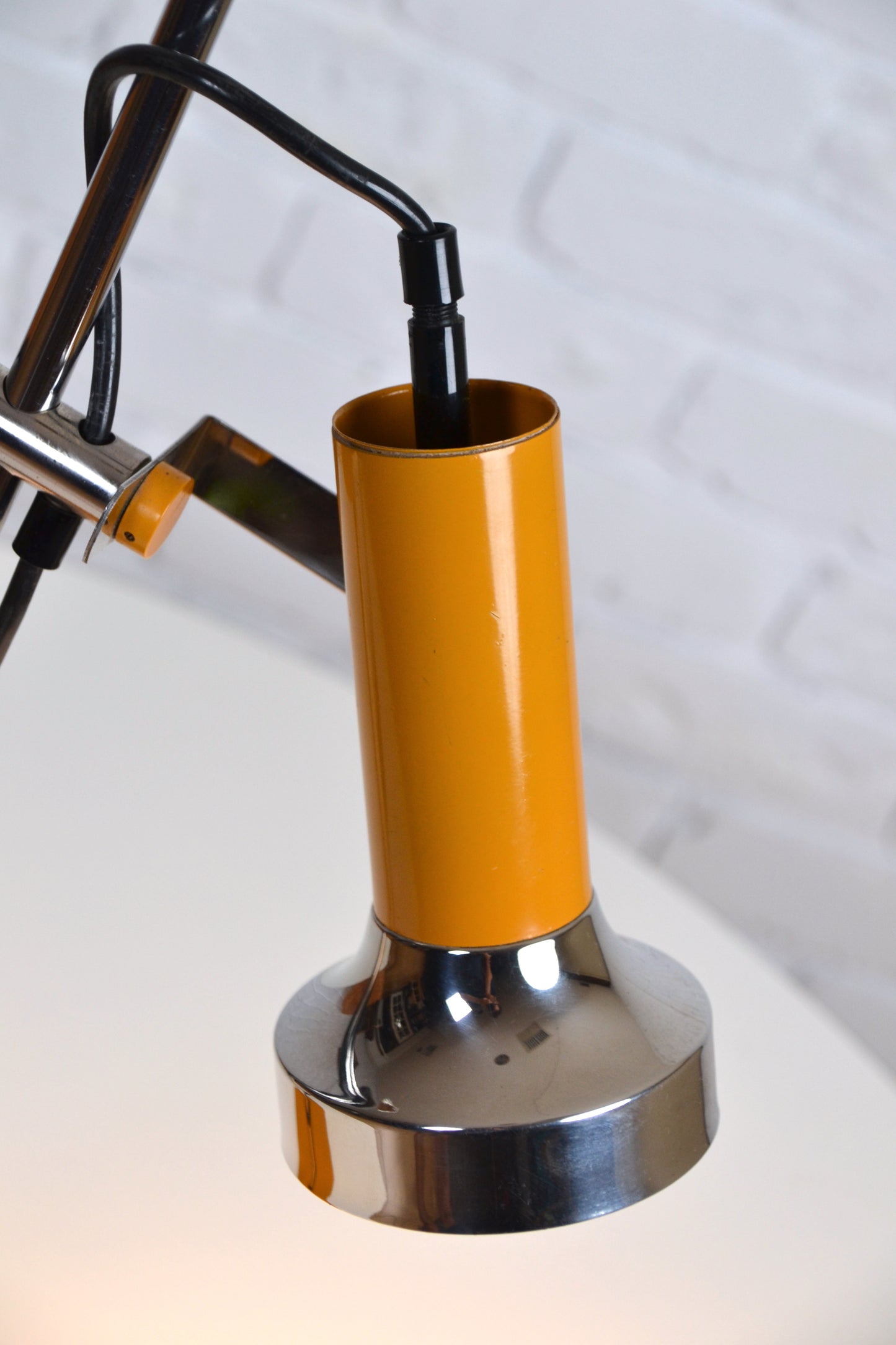 Vintage European adjustable pole desk lamp