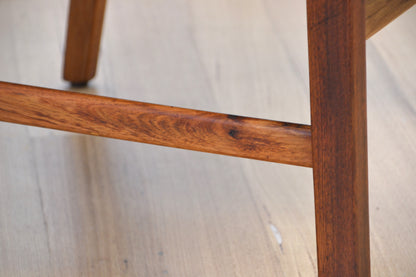 Mid century armchair / restored Blackwood / woollen teal