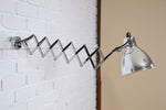 Load image into Gallery viewer, Pair Vintage drafting articulated scissor wall lamp- old new stock / as new
