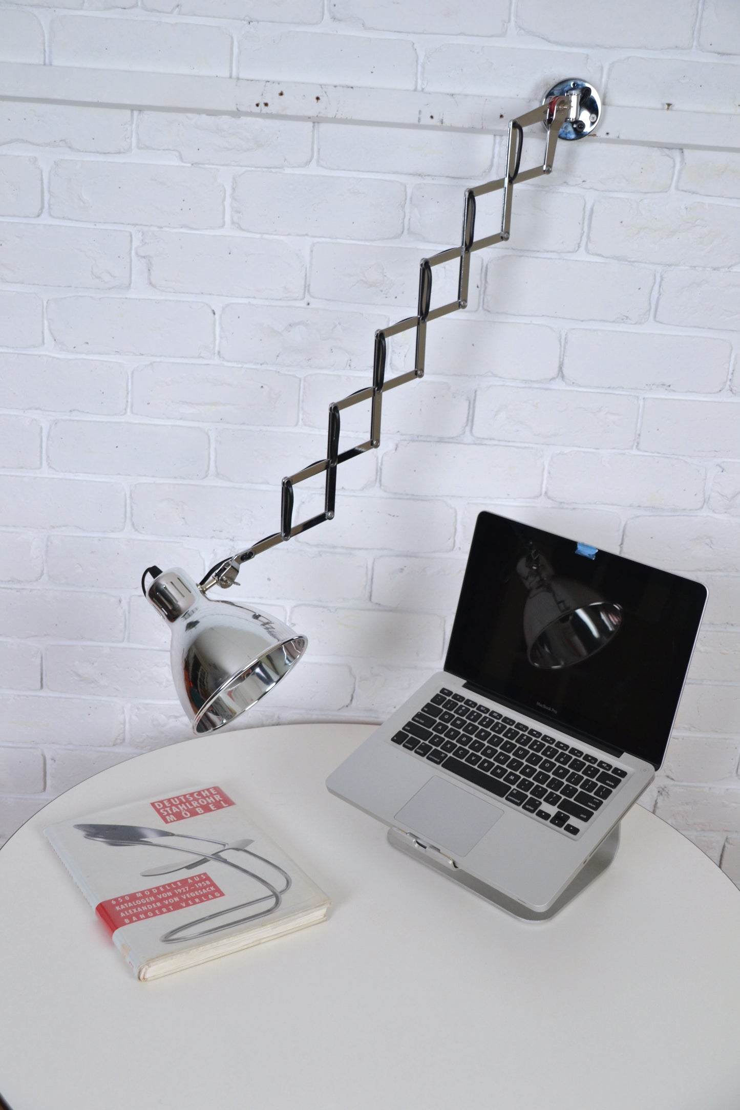 Pair Vintage drafting articulated scissor wall lamp- old new stock / as new