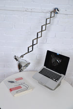 Load image into Gallery viewer, Vintage drafting articulated scissor wall lamp- old new stock / as new

