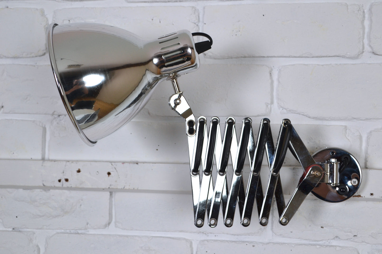 Pair Vintage drafting articulated scissor wall lamp- old new stock / as new