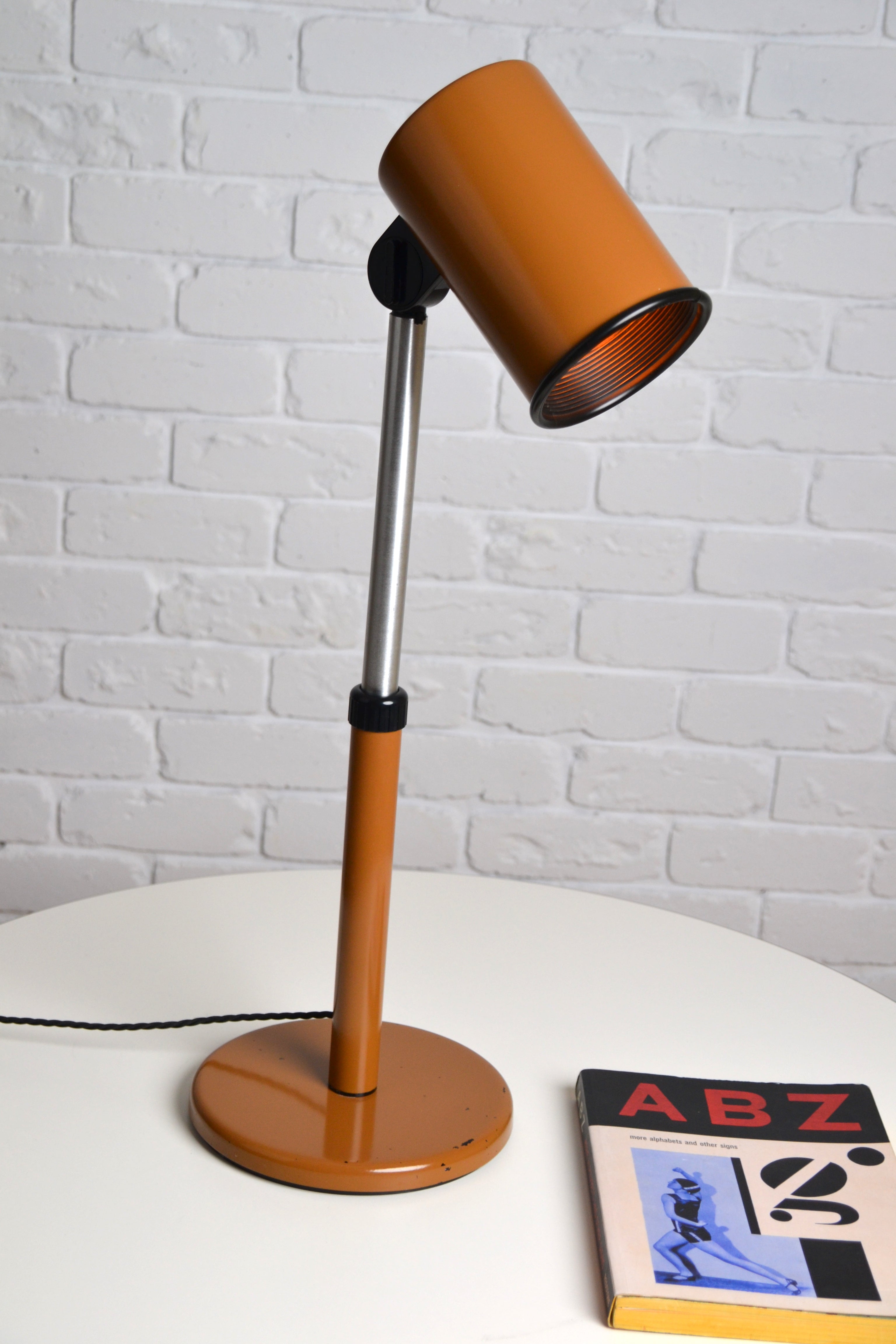 Vintage telescopic table lamp by Studio FPM in Caramel hue