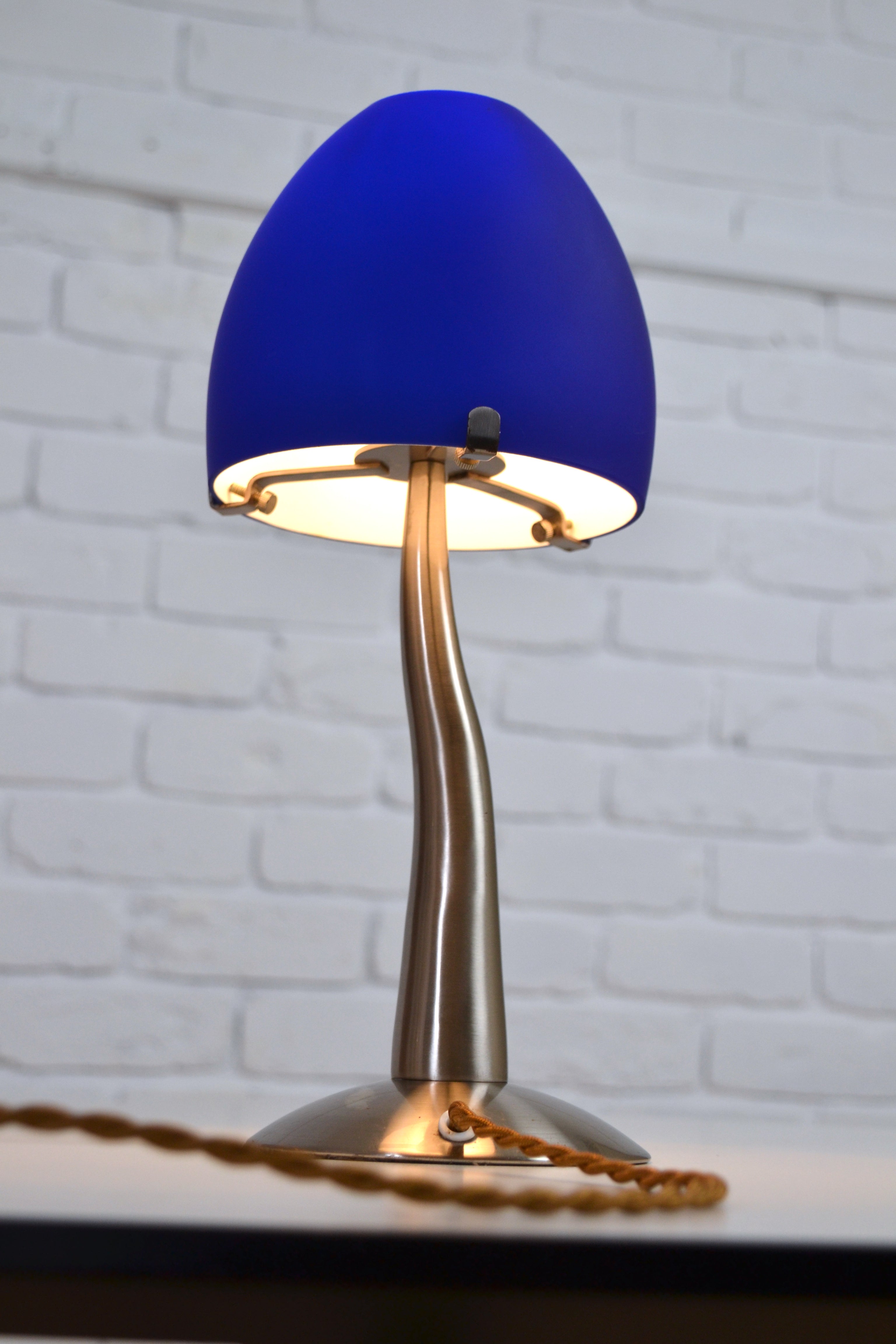 Vintage Post Modern 1990s German mushroom glass lamp