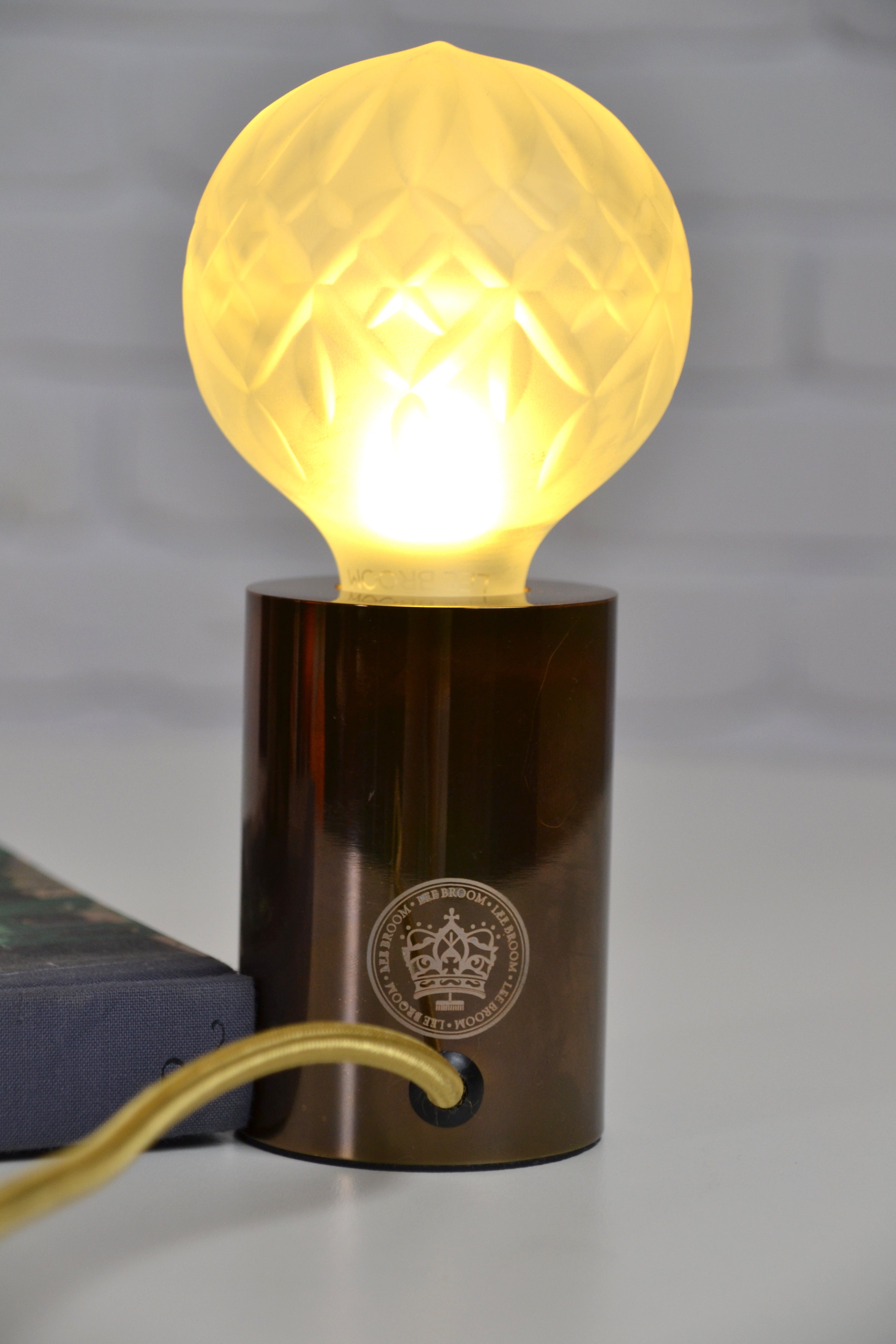 Modern designer crystal bulb table lamps by Lee Broom UK