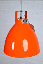 Load image into Gallery viewer, Jieldé French designer medium orange pendant light - as new
