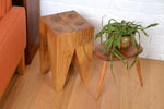 Load image into Gallery viewer, Solid timber tree trunk stool / side table
