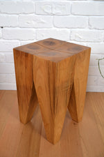 Load image into Gallery viewer, Solid timber tree trunk stool / side table
