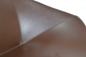 Modern Leather swivel diamond armchair / Walter Knoll
