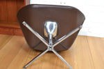 Load image into Gallery viewer, Modern Italian Leather swivel diamond armchair by Giancarlo Bisaglia
