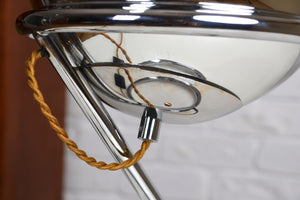 Vintage 'Orb mirror' eyeball lamp on chrome plinth