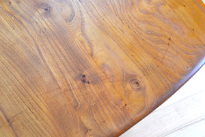 Mid century English solid Elm / Beech table by Ercol 1950s Restored
