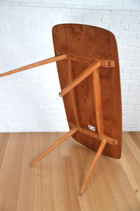 Mid century English solid Elm / Beech table by Ercol 1950s Restored