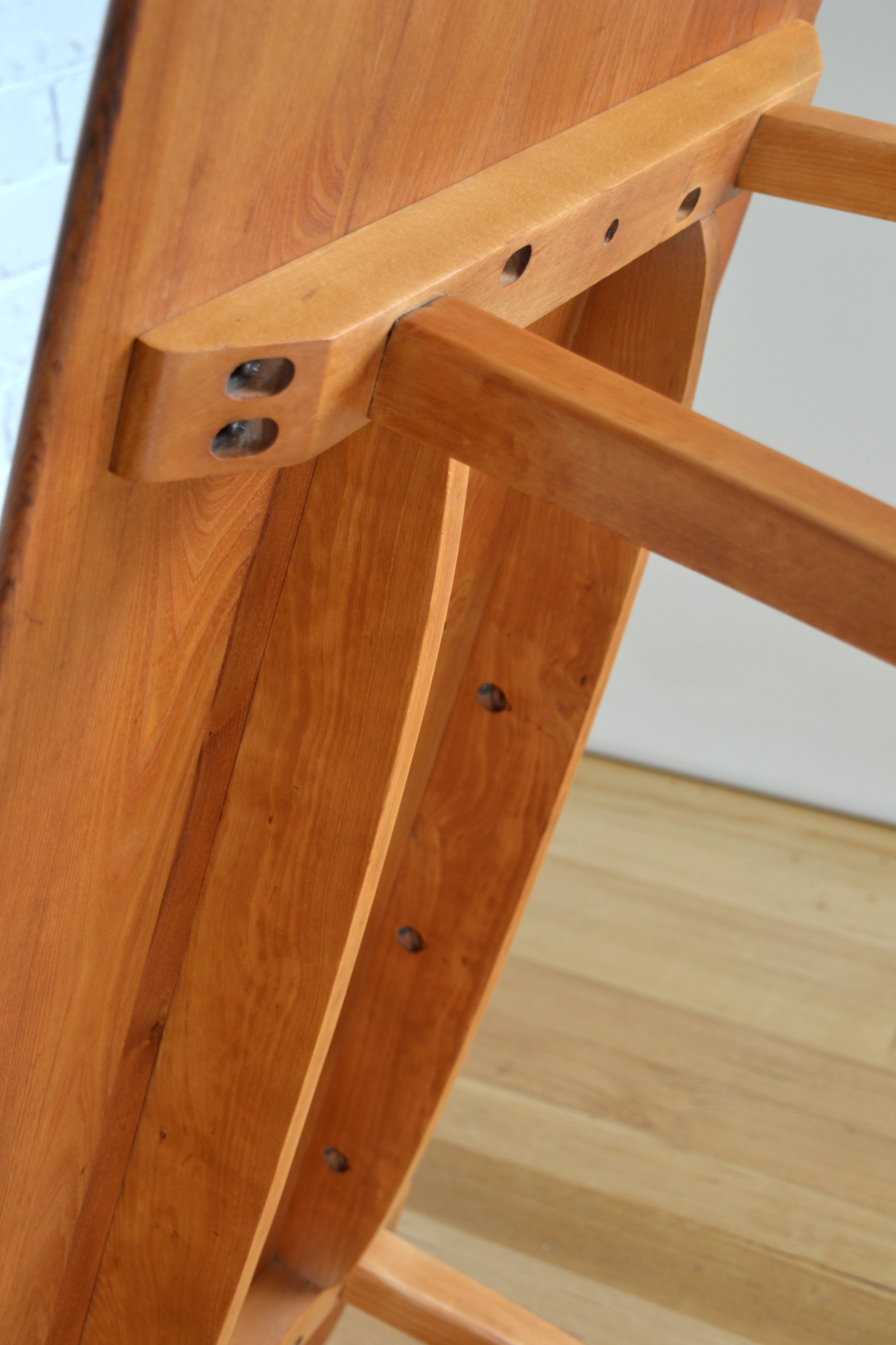 Mid century English solid Elm / Beech table by Ercol 1950s Restored