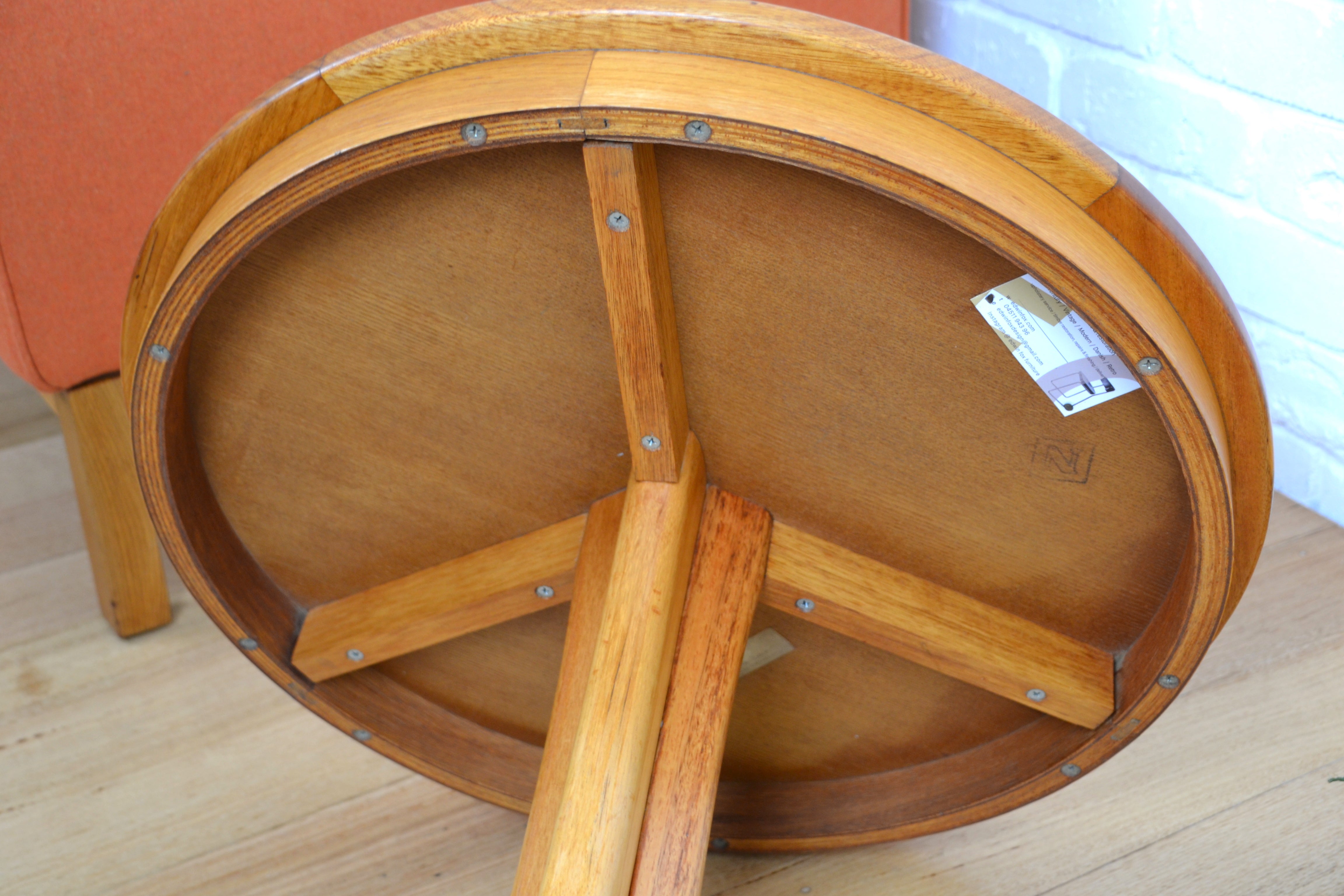 Vintage Scandinavian side / coffee table - restored Oak