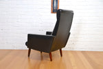 Load image into Gallery viewer, Danish 1960s Armchair Illum Wikkelso Leatherette &amp; Rosewood

