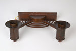 Load image into Gallery viewer, Art Deco / Decorative Arts copper banded wall sconce 1920s *Rare

