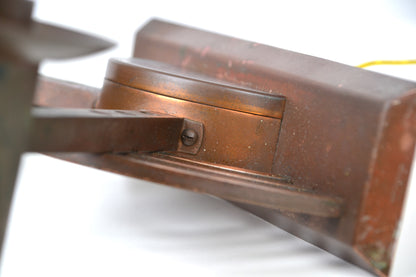 Art Deco / Decorative Arts copper banded wall sconce 1920s *Rare