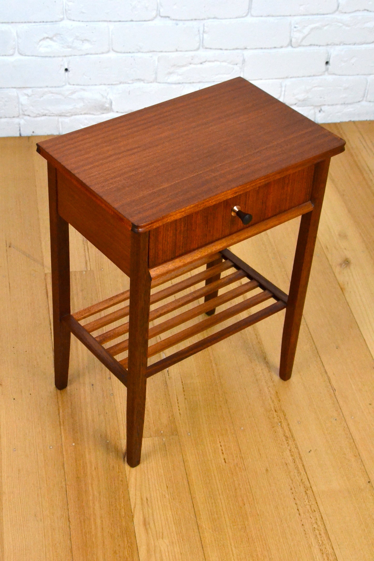 Mid century Mahogany & Rosewood bedside table / drawer by Vanson Sweden