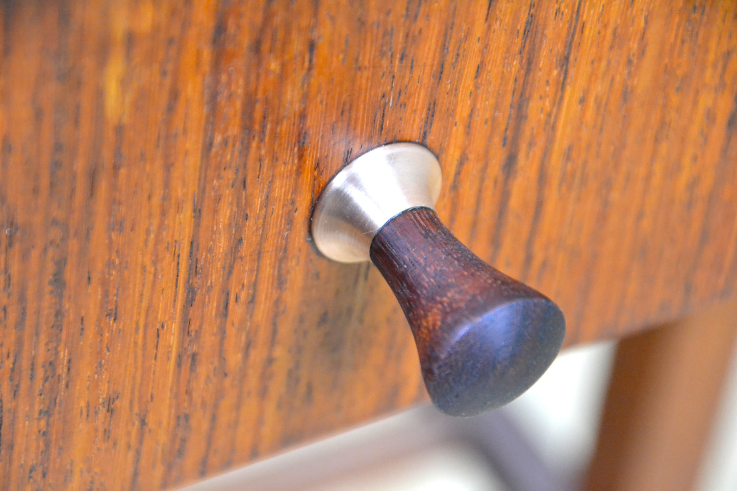 Mid century Mahogany & Rosewood bedside table / drawer by Vanson Sweden