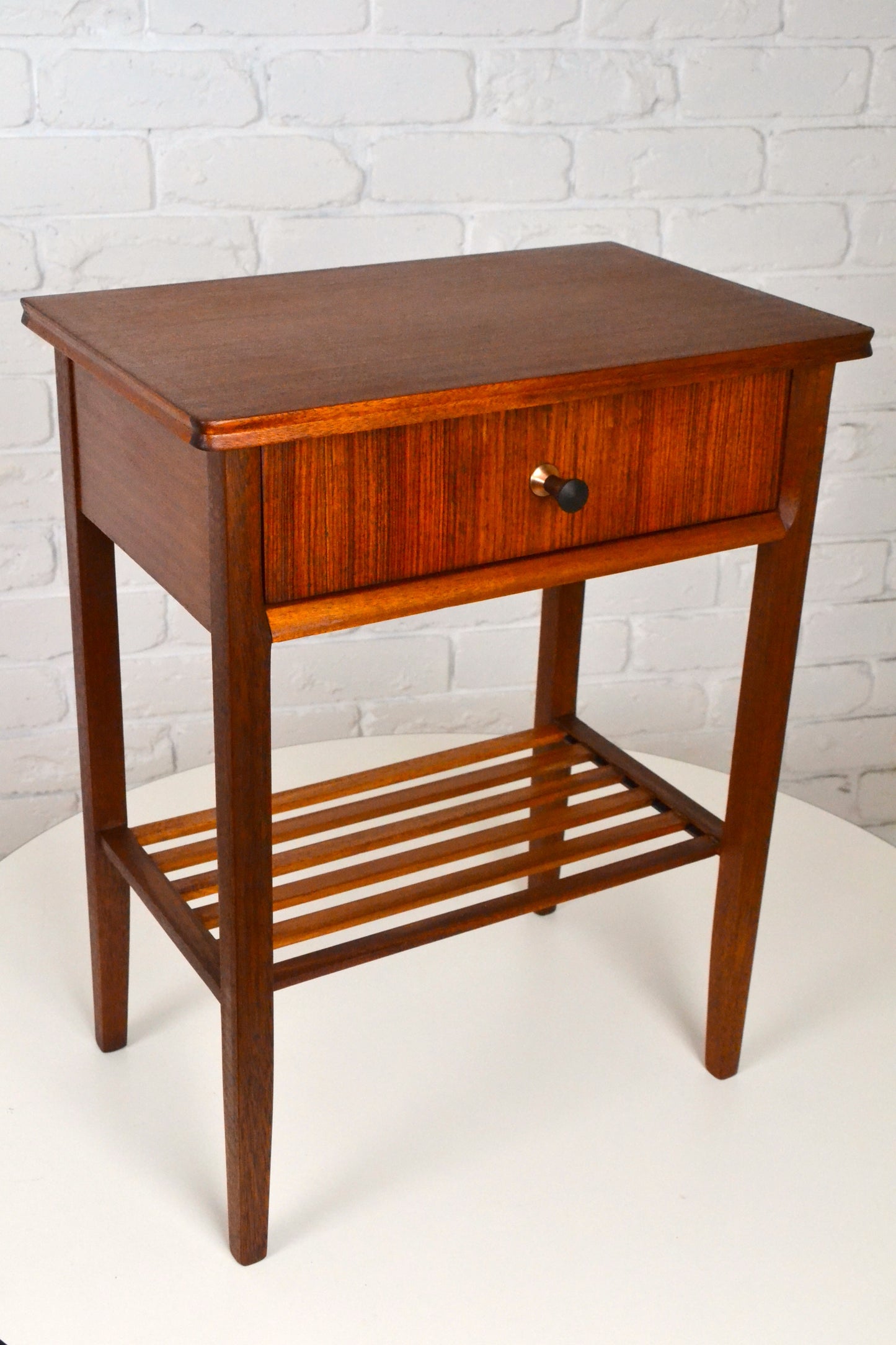 Mid century Mahogany & Rosewood bedside table / drawer by Vanson Sweden