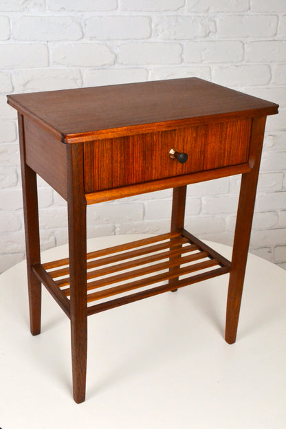 Mid century Mahogany & Rosewood bedside table / drawer by Vanson Sweden