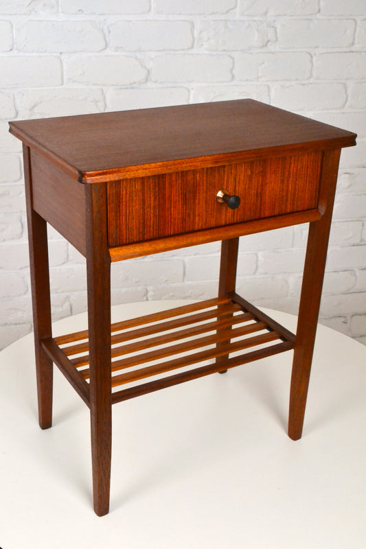 Mid century Mahogany & Rosewood bedside table / drawer by Vanson Sweden