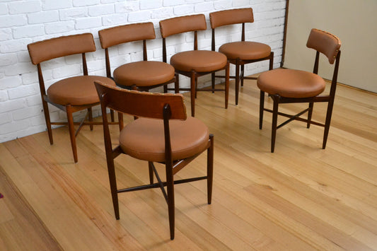 Mid century dining chairs Victor Wilkins for G-Plan England Rosewood & Teak / new upholstery
