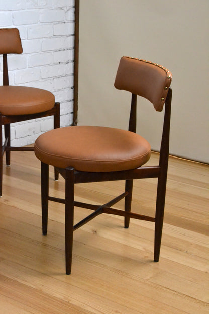 Mid century dining chairs Victor Wilkins for G-Plan England Rosewood & Teak / new upholstery