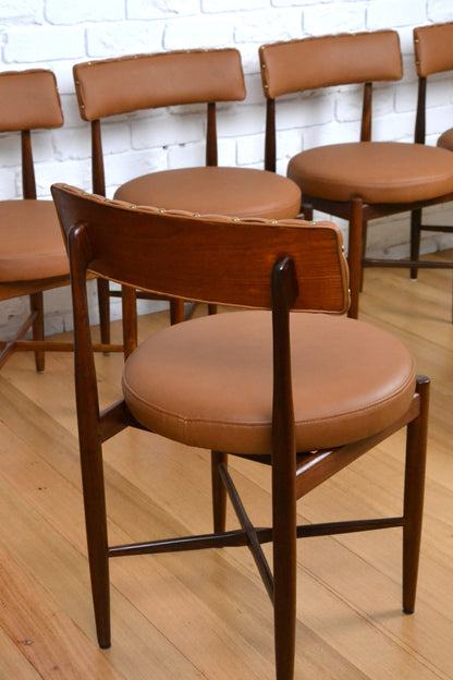 Mid century dining chairs Victor Wilkins for G-Plan England Rosewood & Teak / new upholstery