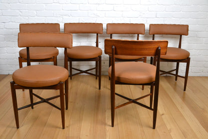 Mid century dining chairs Victor Wilkins for G-Plan England Rosewood & Teak / new upholstery