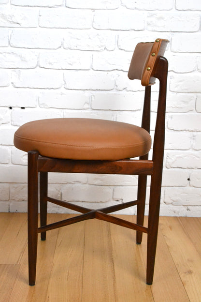 Mid century dining chairs Victor Wilkins for G-Plan England Rosewood & Teak / new upholstery