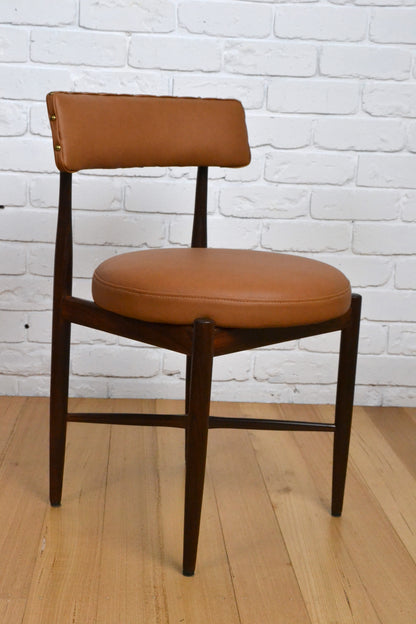 Mid century dining chairs Victor Wilkins for G-Plan England Rosewood & Teak / new upholstery