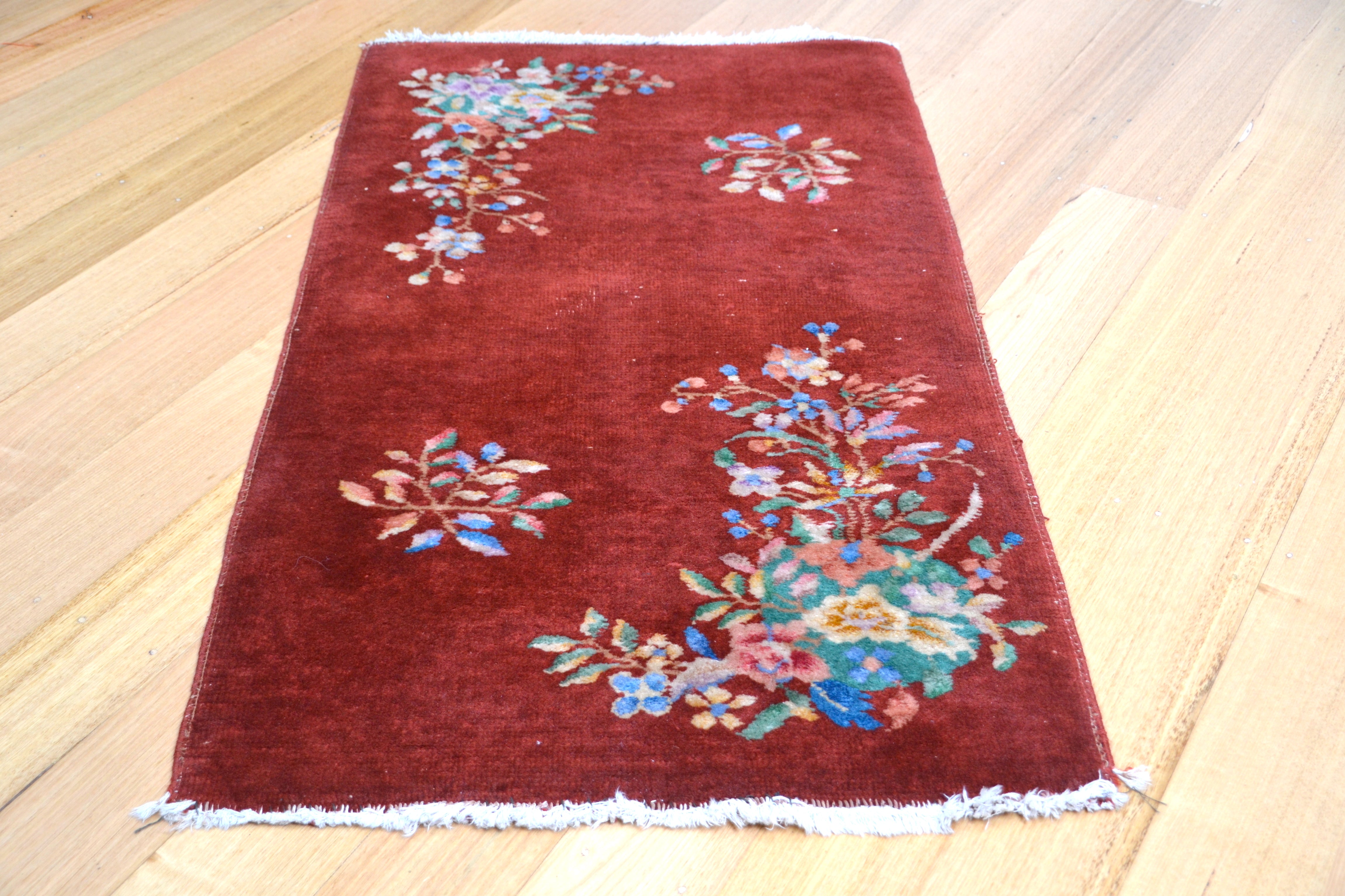 *Rare Chinese Art Deco 1920s wool rug