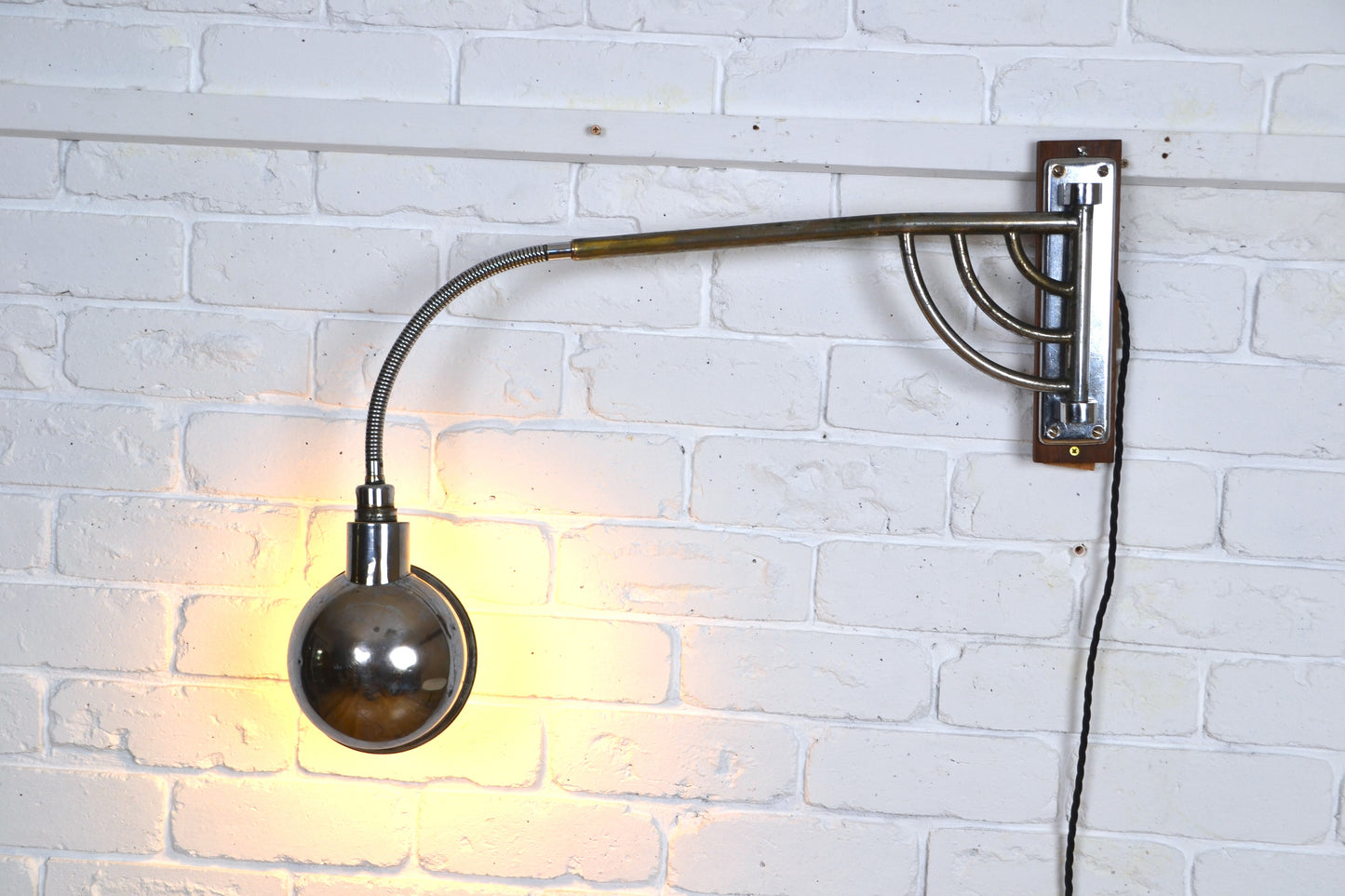 Machine aged Art Deco European Drafting wall lamp- rare