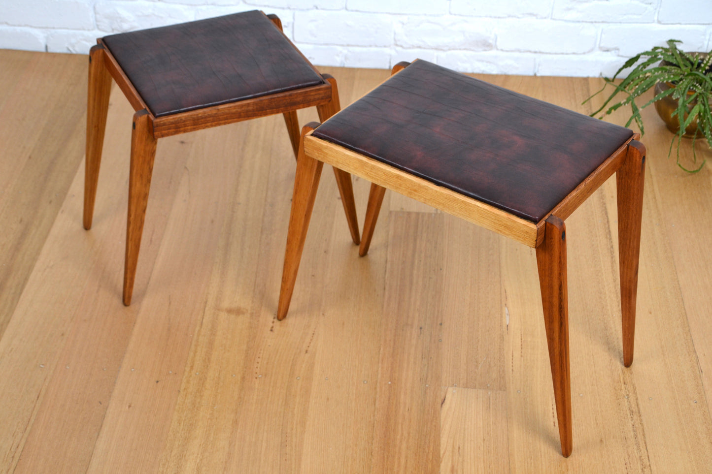 Australian Mid century nesting / coffee tables - restored QLD Maple