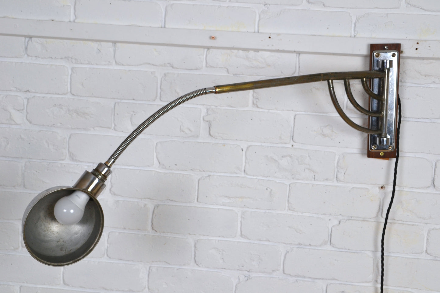 Machine aged Art Deco European Drafting wall lamp- rare