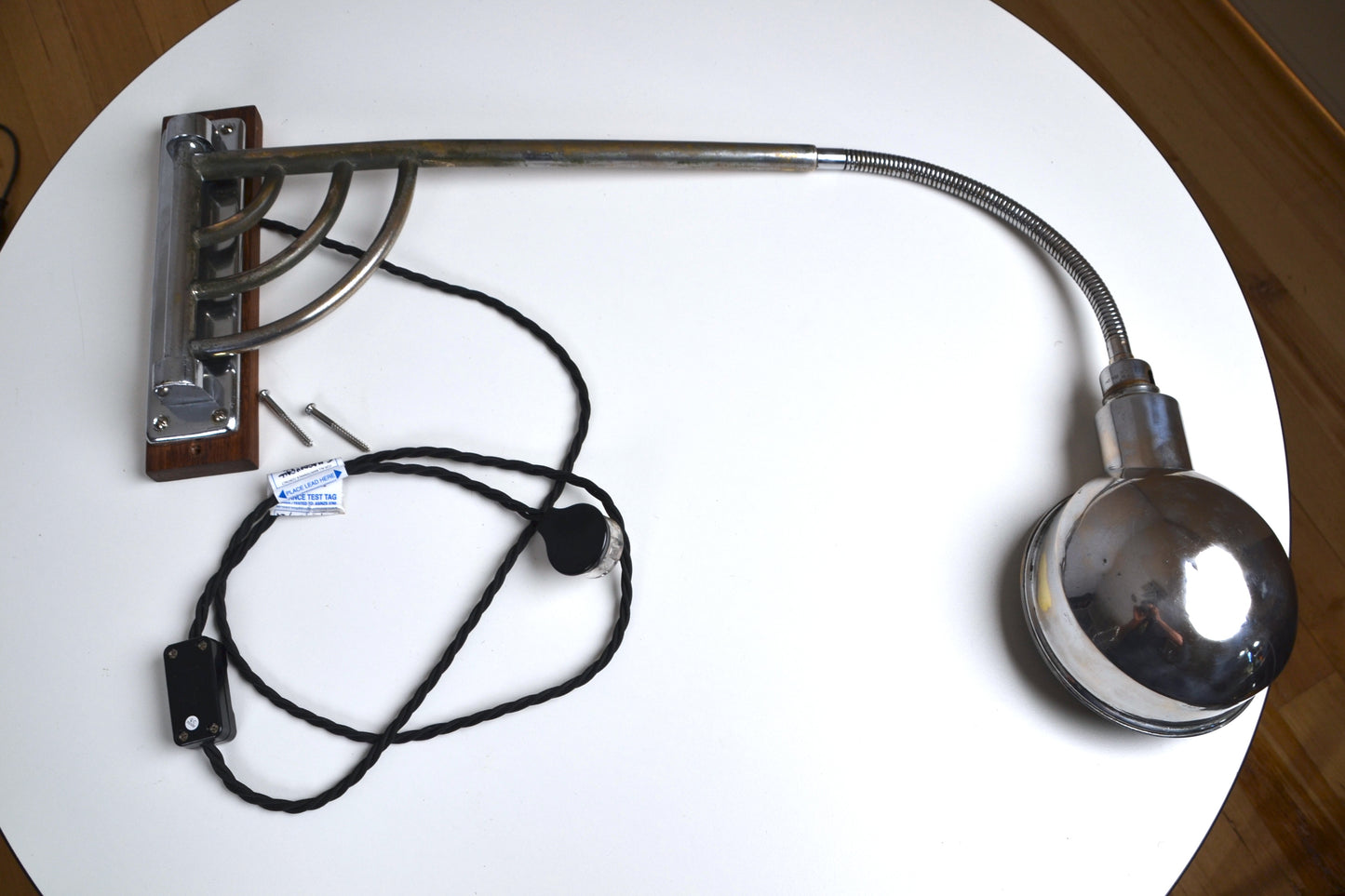 Machine aged Art Deco European Drafting wall lamp- rare