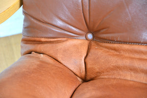 Vintage Westnofa Siesta Relling style leather armchair
