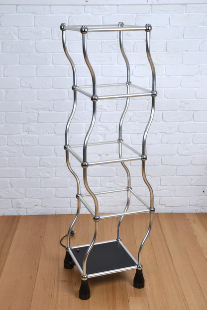 Vintage Dancing shelf / wiggly shelf 1.5 meters (silver)