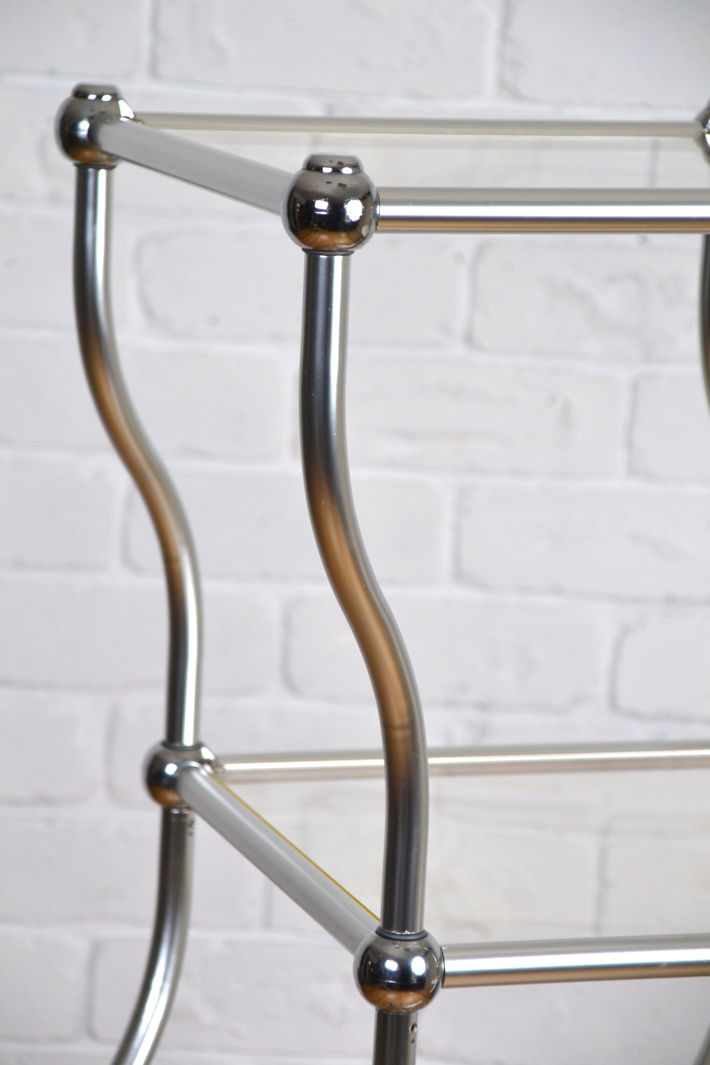 Vintage Dancing shelf / wiggly shelf 1.5 meters (silver)