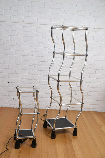 Vintage Dancing shelf / wiggly bookshelf 720 mm (silver)