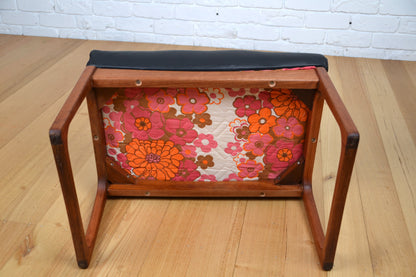 Vintage Gerald Easten sleigh base foot stool